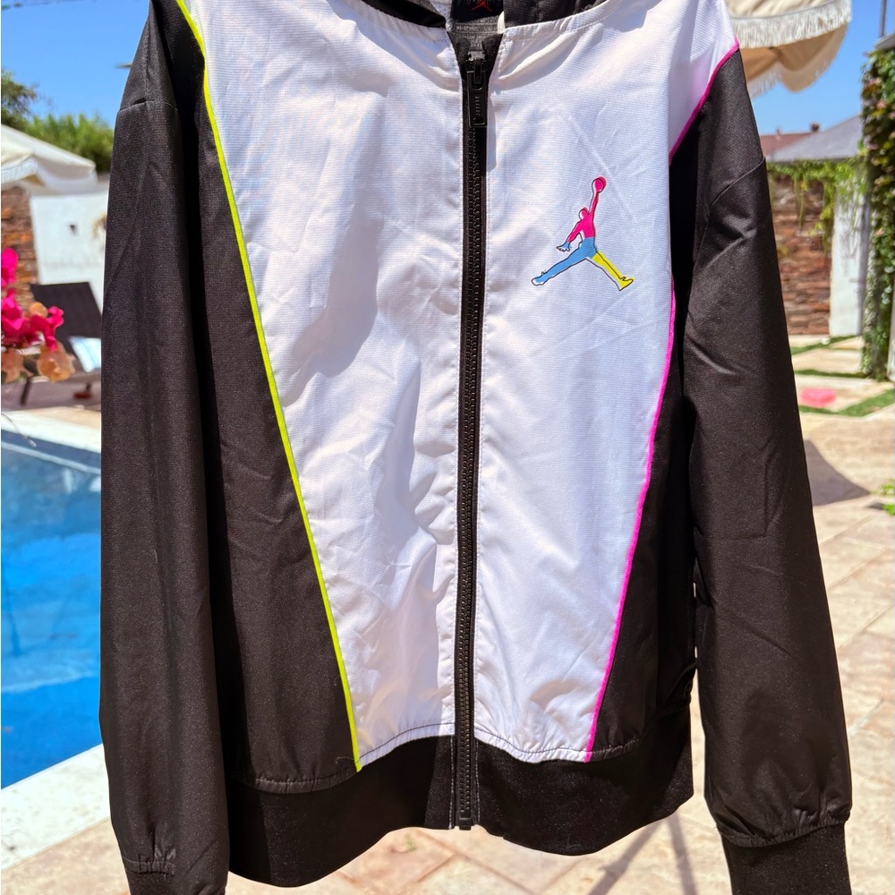 Nike Jordan Colorful Zip-Up *2-PIECE SET* Windbreaker & Leggings BLACK/NEON 💥